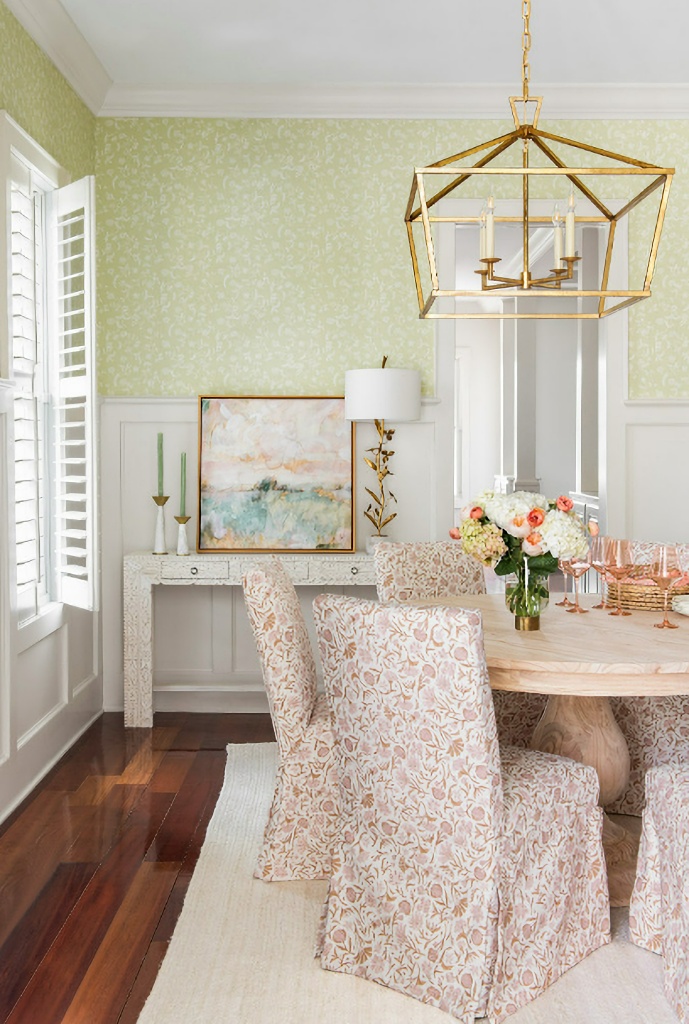 light and airy traditional dining room