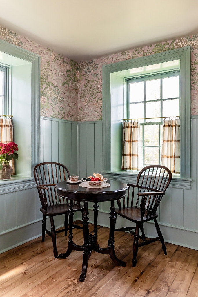 breakfast nook in Utah cottage