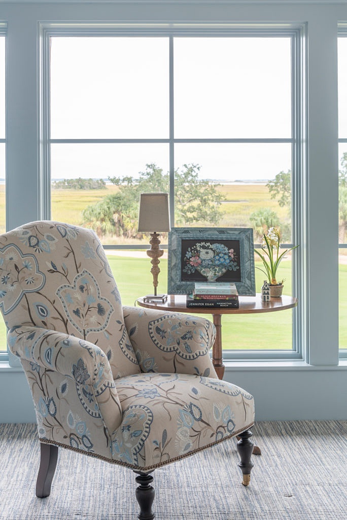 reading corner in primary bedroom
