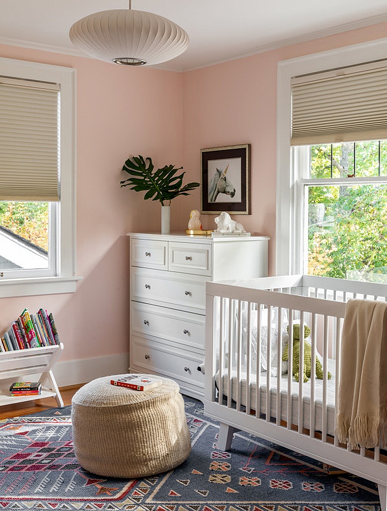 pink nursery bedroom