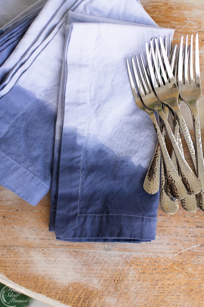 dip dye napkins
