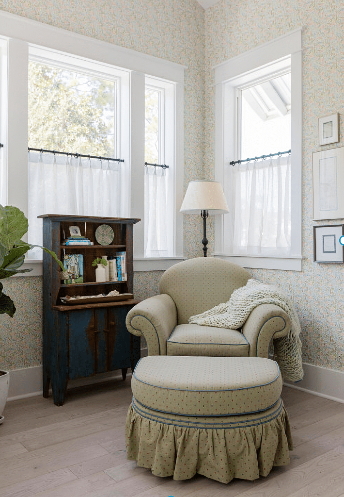 reading corner in English style home