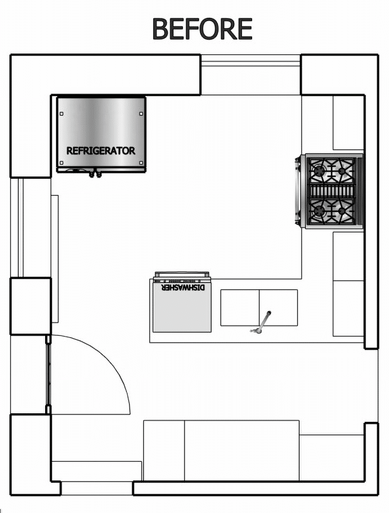 kitchen layout before