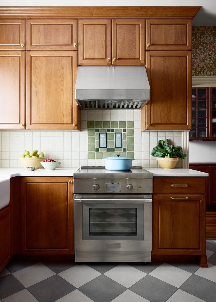 custom cabinetry and tile in kitchen