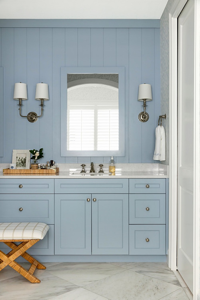 pale blue master bathroom