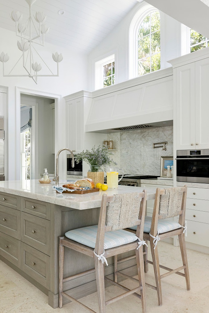 coastal kitchen in Naples home