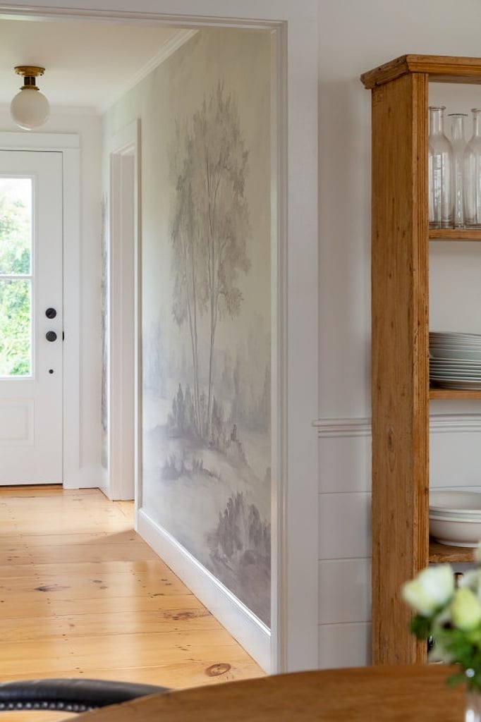 wall mural in entryway