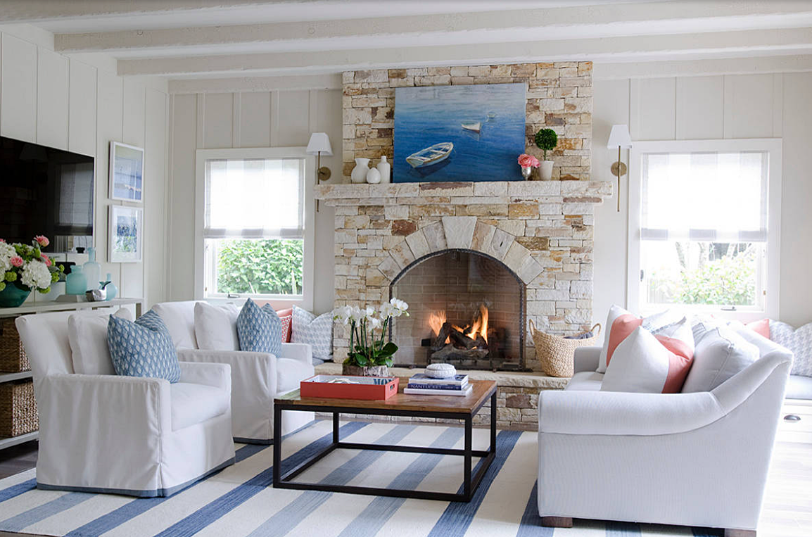 coastal style living room