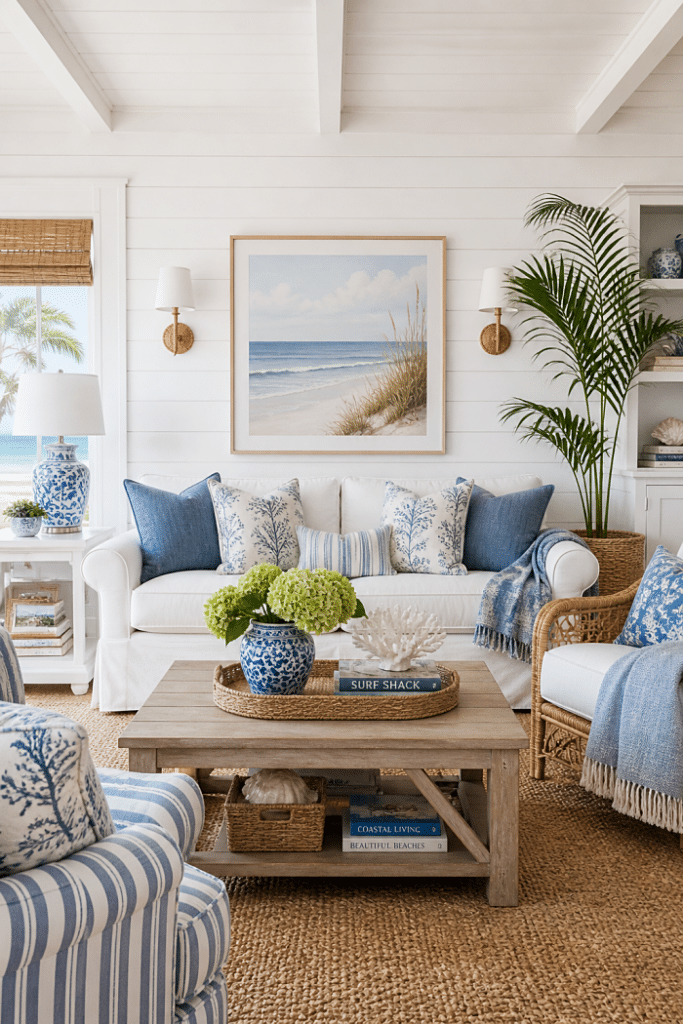 beach style living room