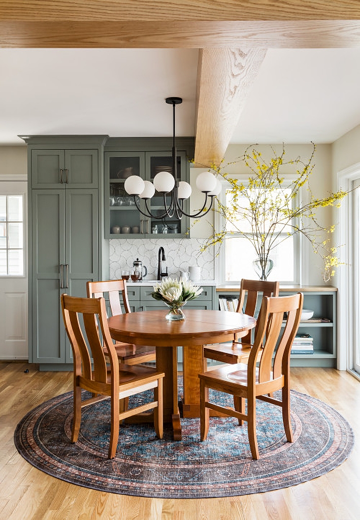 charming breakfast nook in craftsman home
