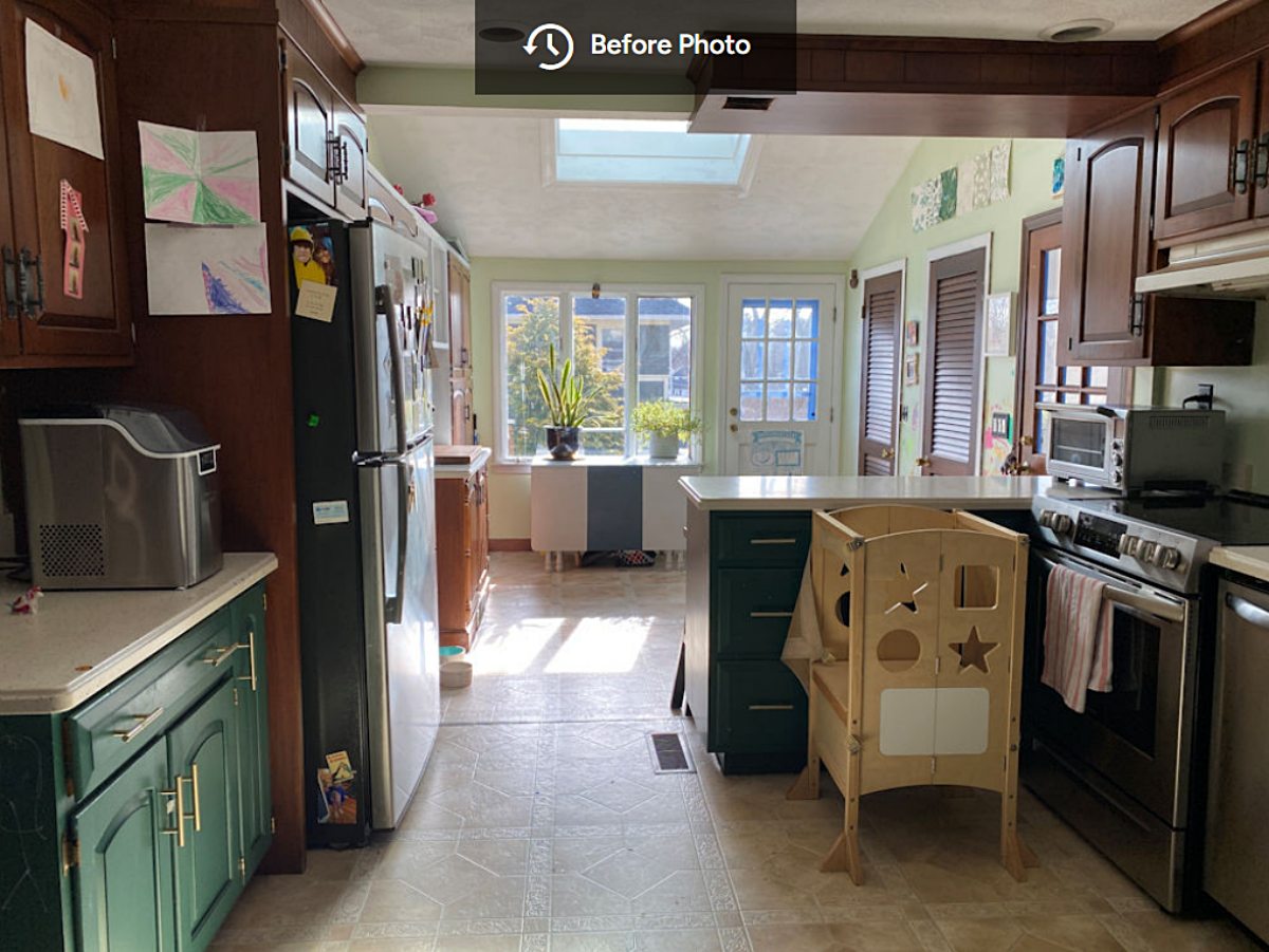 before photo of kitchen transformation