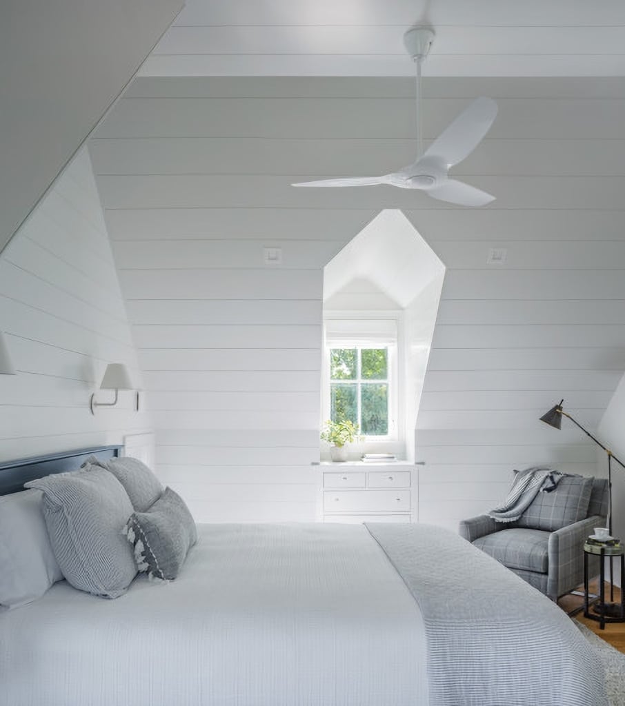 primary bedroom in happy guest cottage