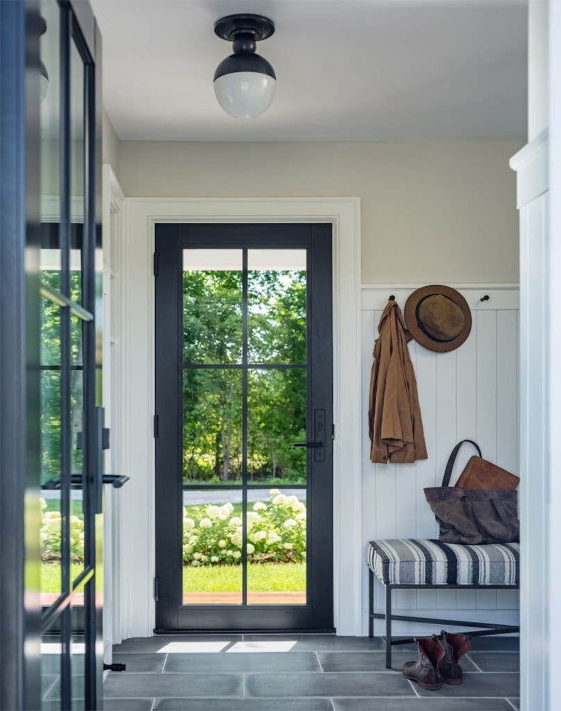 modern country mud room