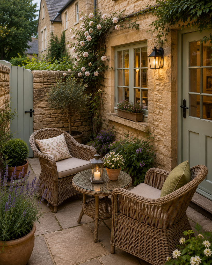 patio at Cotswold home in England