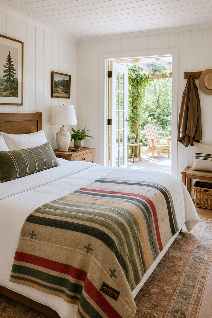 cabin style decorating in bedroom