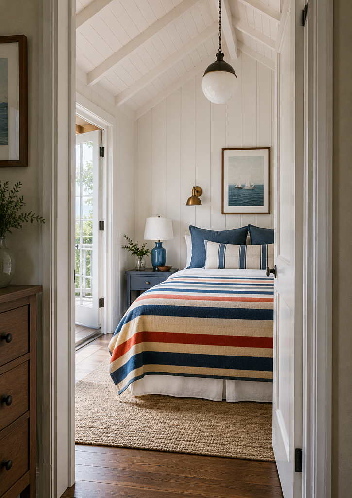 camp blanket in cozy bedroom