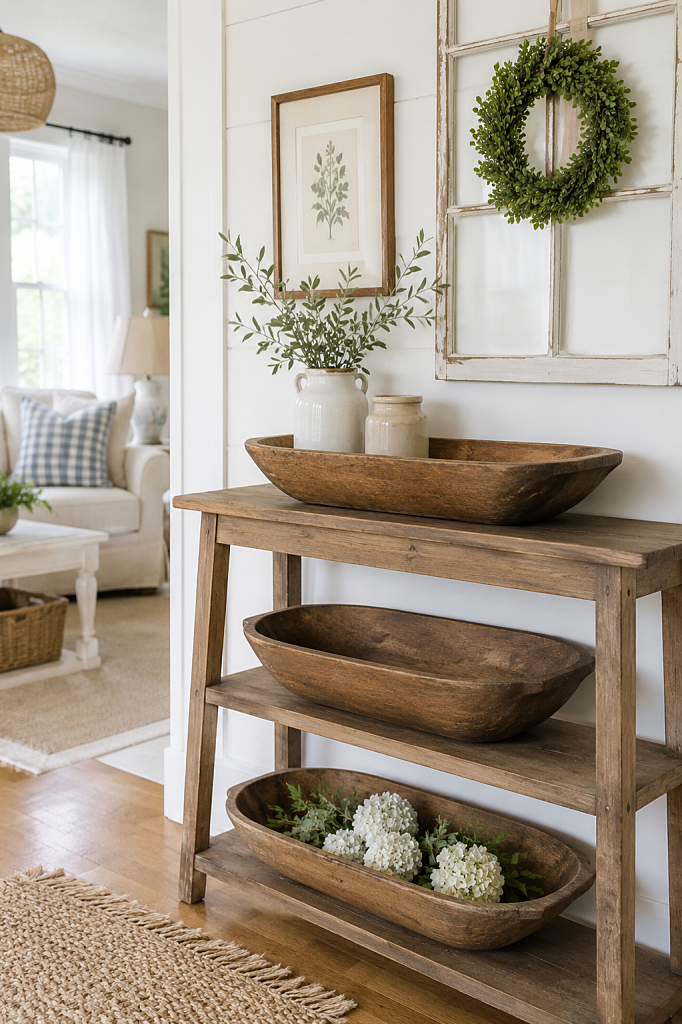 antique dough bowls - home collectibles