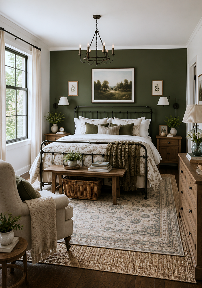 dark green wall