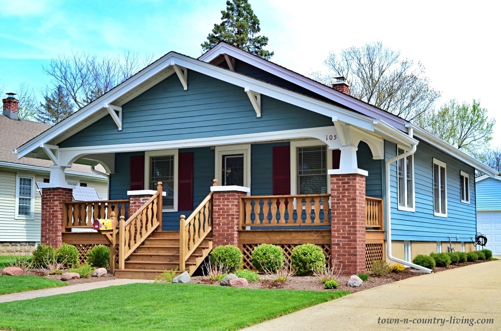Blue craftsman home