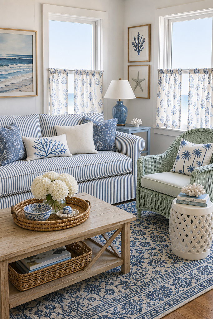 coastal cottage living room