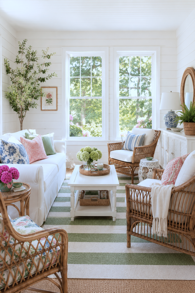 sunroom style living room