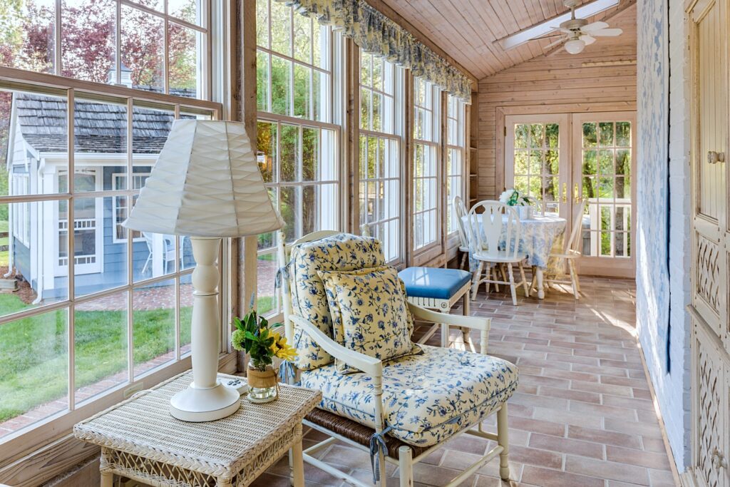 english country sunroom