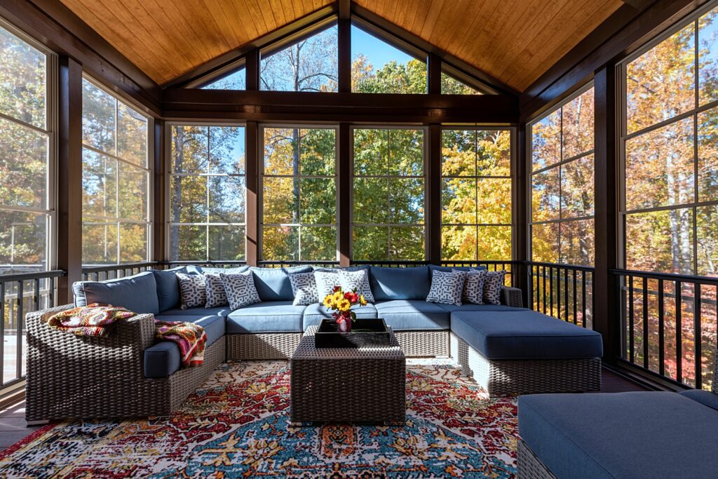 New modern porch with patio furniture