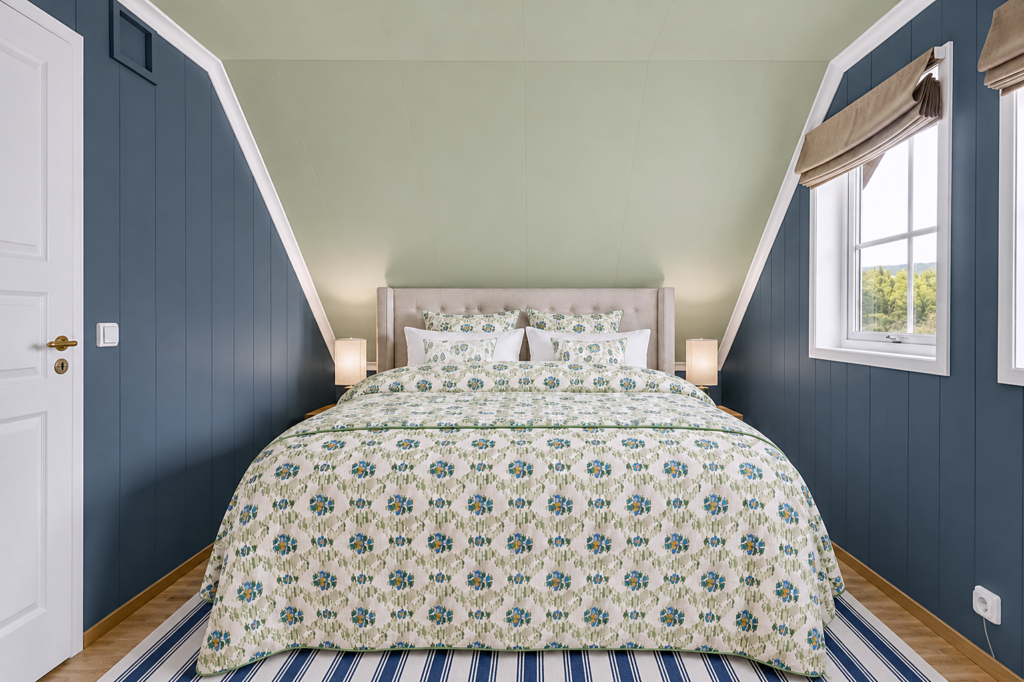 under-the-eaves farmhouse bedroom