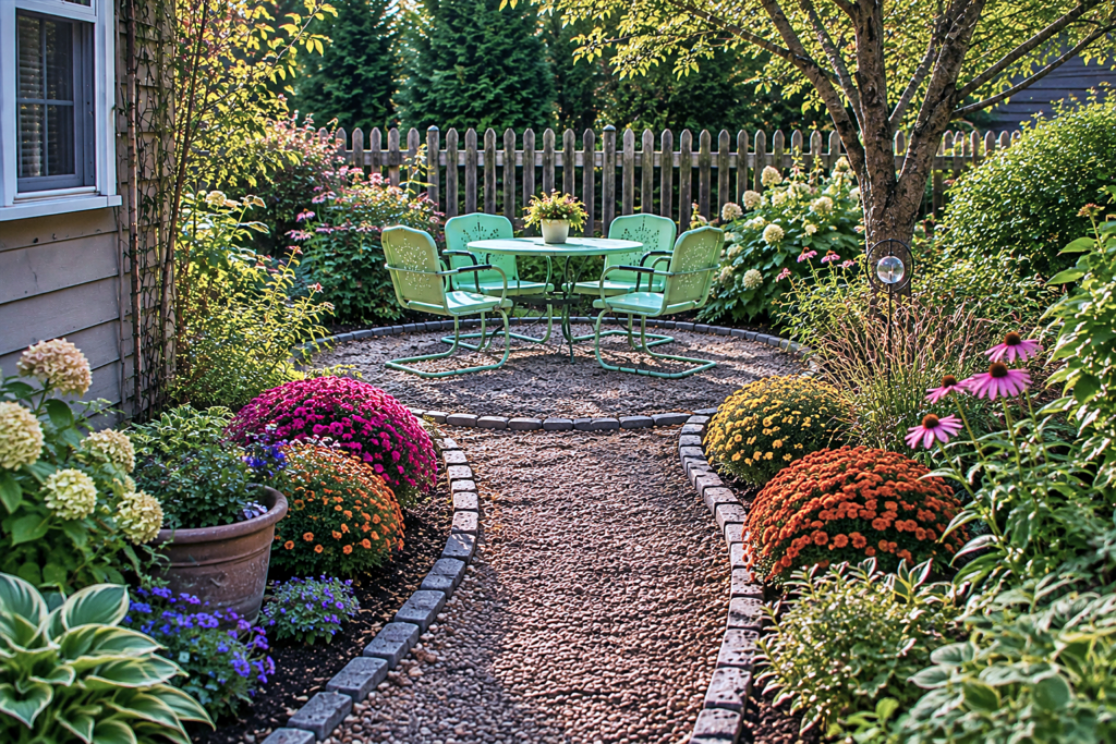 vintage dinette set on outdoor patio