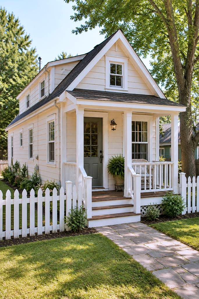 tiny houses - with picket fence