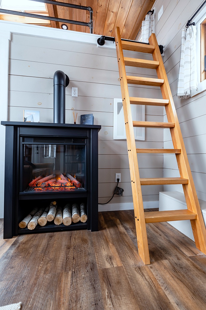 ladder to loft - tiny houses