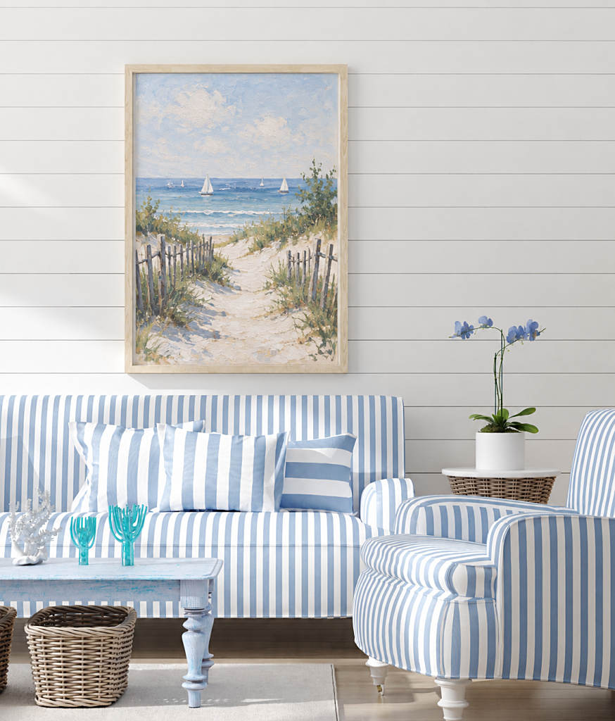 coastal cottage living room