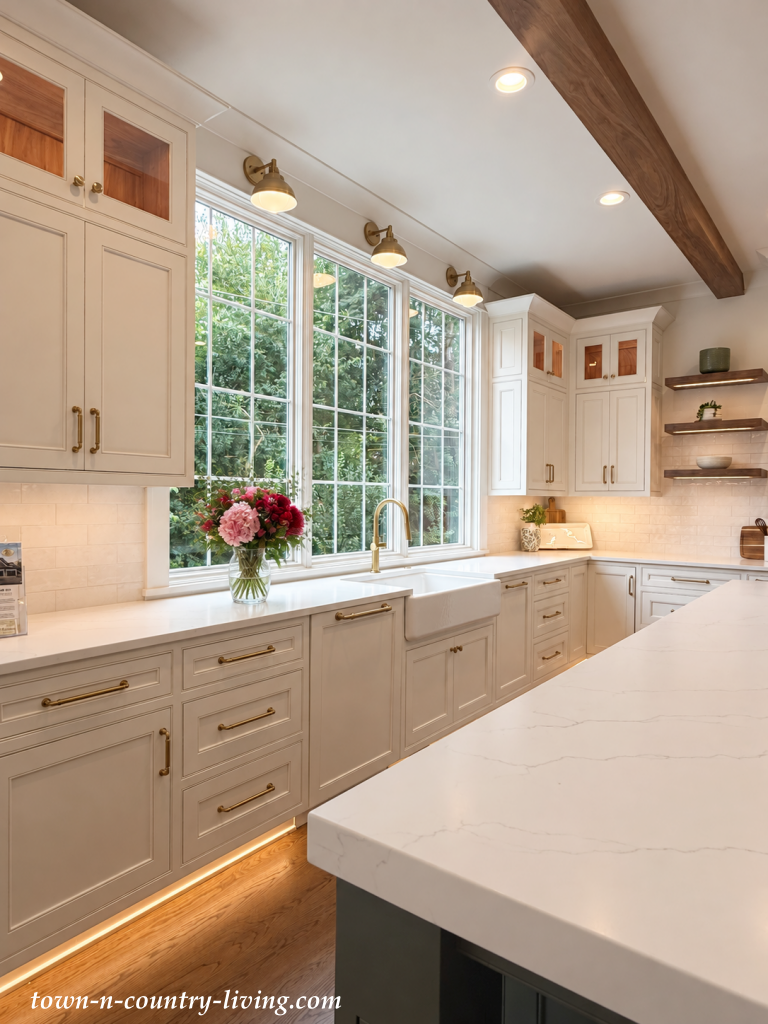 light and airy kitchen in newly built custom home