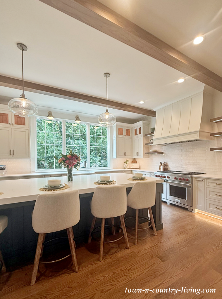 modern country kitchen in a new built home