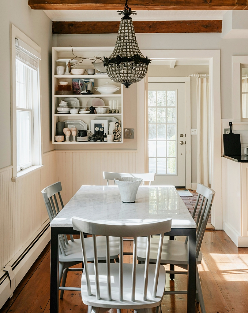breakfast nook in old farmhouse