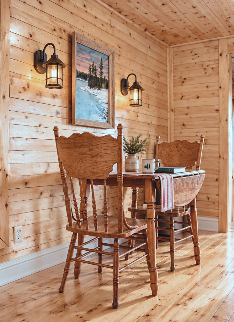 cozy coffee corners - cabin style dining