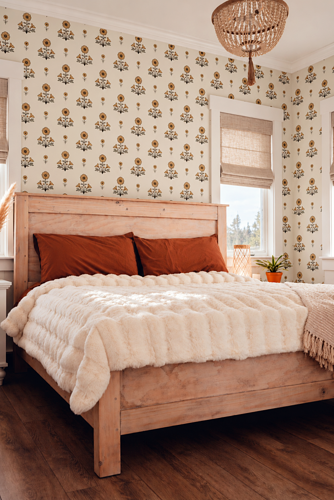 modern country cottagecore bedroom