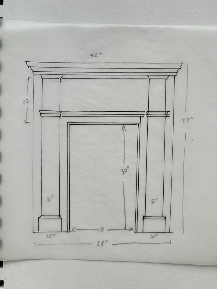 mantel sketch plan