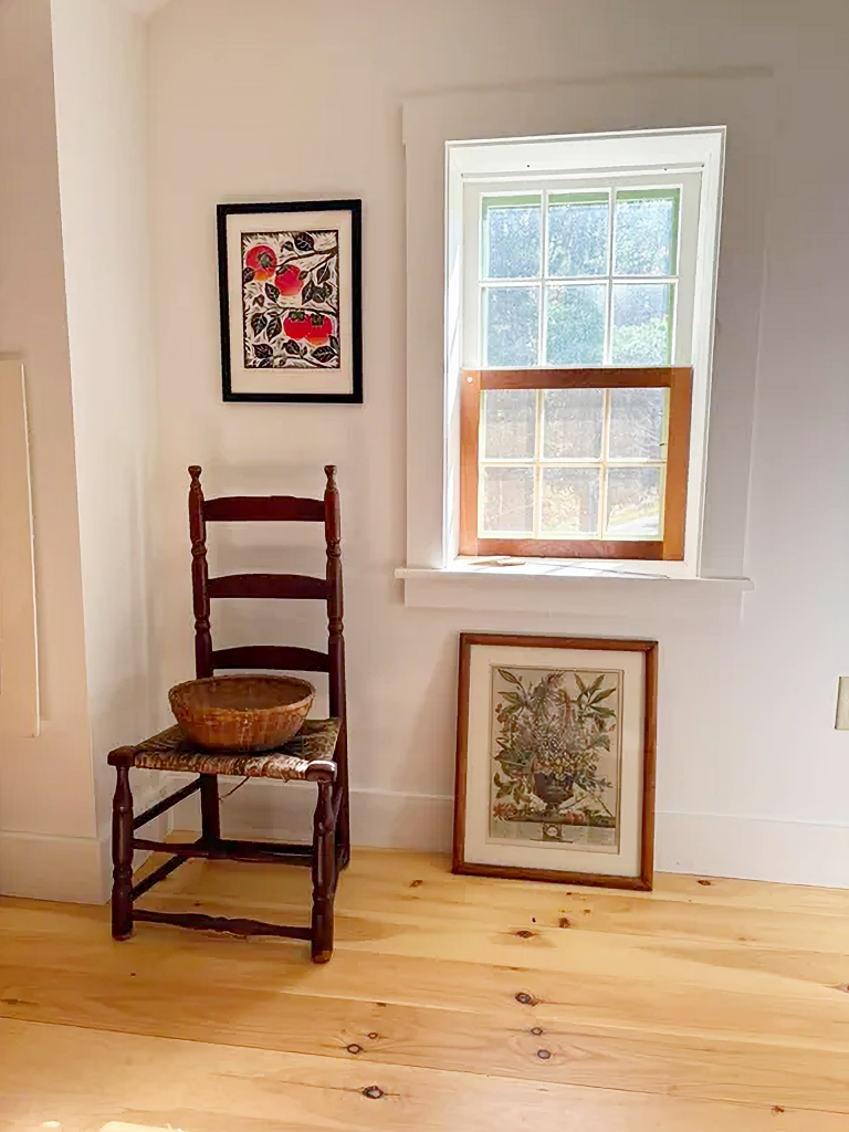 simple corner in an 1800s Vermont farmhouse