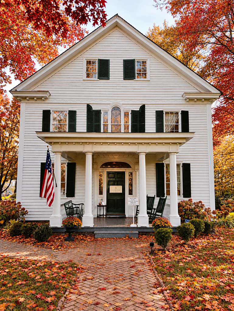 New England homes in fall