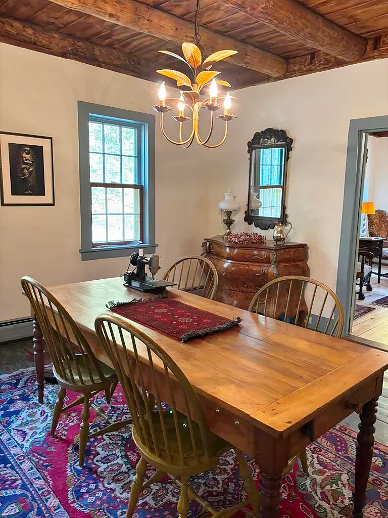 dining room in historic New England farmhouse