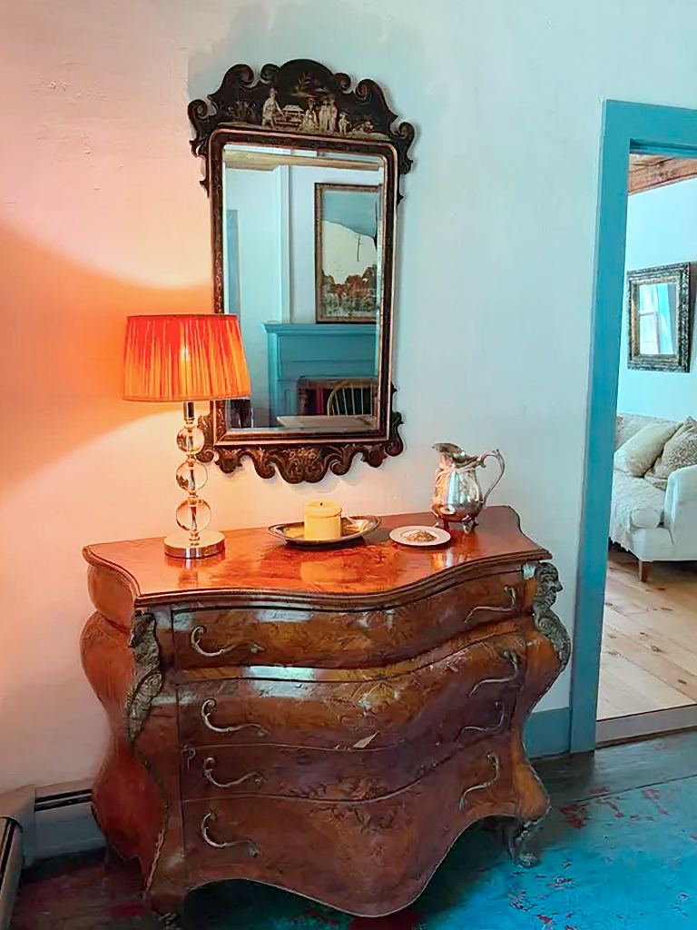 old chest in dining room