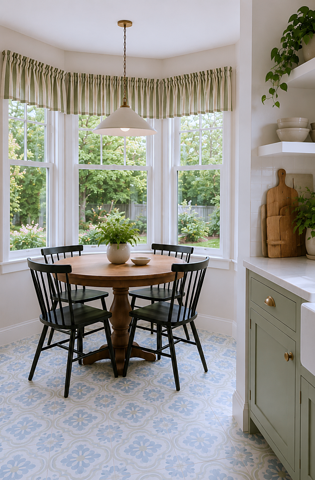 small space kitchen with breakfast nook