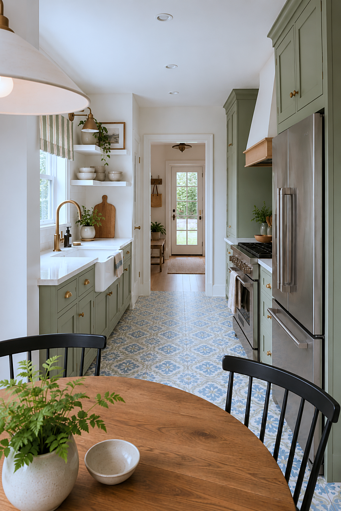 sage green kitchen